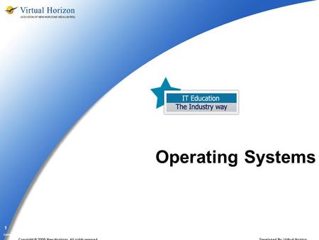 Company Confidential 1 Operating Systems. Chapter 1: Introduction What Operating Systems Do Computer-System Organization Computer-System Architecture.