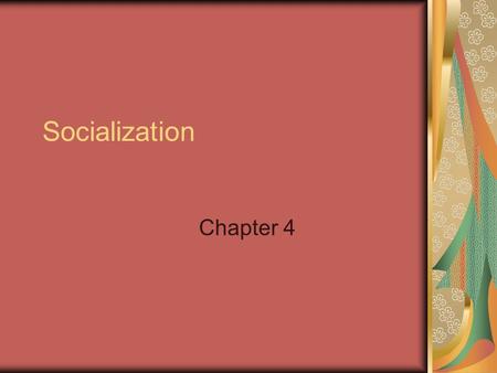 Socialization Chapter 4.