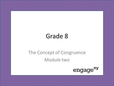 The Concept of Congruence Module two