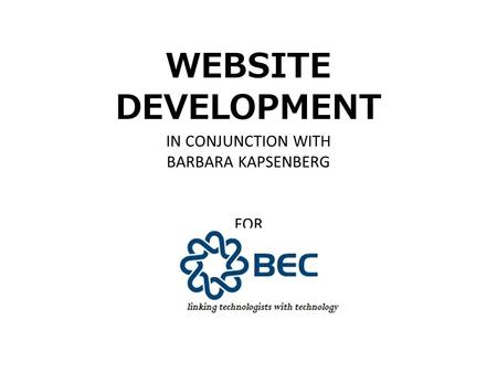 WEBSITE DEVELOPMENT IN CONJUNCTION WITH BARBARA KAPSENBERG FOR.