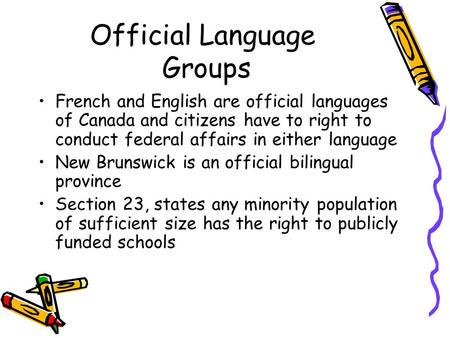 Official Language Groups