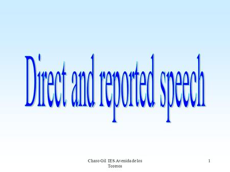 reported and direct speech ppt