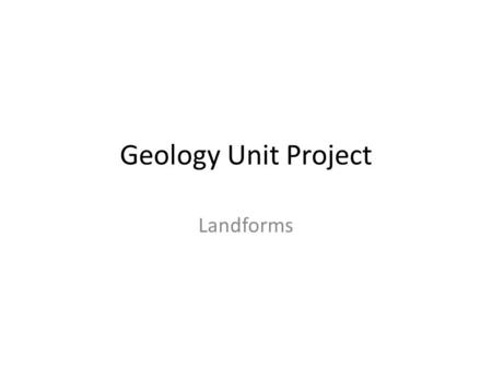 Geology Unit Project Landforms. Mid-Atlantic Ridge.