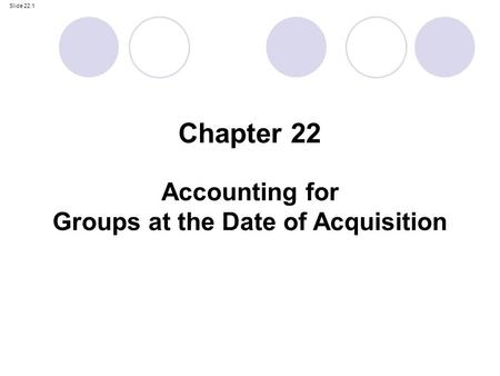 Accounting for Groups at the Date of Acquisition