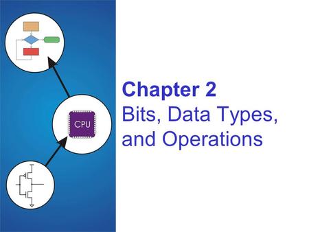 Chapter 2 Bits, Data Types, and Operations. 2-2 Hexadecimal Notation It is often convenient to write binary (base-2) numbers as hexadecimal (base-16)