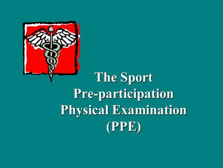 The Pre-Participation Physical Examination - Ppt Download