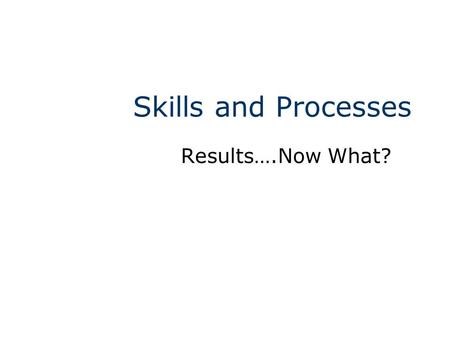 Skills and Processes Results….Now What?. Maryland Science Content Standard Students will be able to give reasons for the importance of waiting until an.
