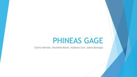 PHINEAS GAGE Gloria Mensah, Rachelle Blash, Madison Carr, Adina Beslagic.