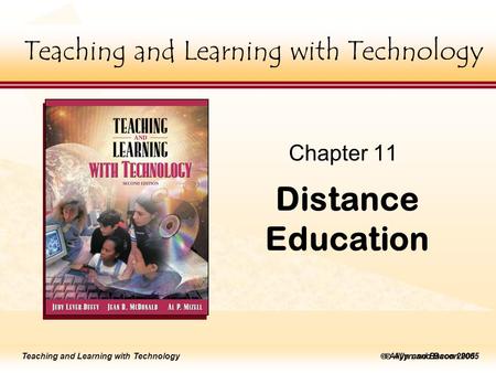 Teaching and Learning with Technology lick to edit Master title style  Allyn and Bacon 2002 Teaching and Learning with Technology lick to edit Master.