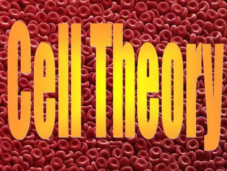 Cell Theory.