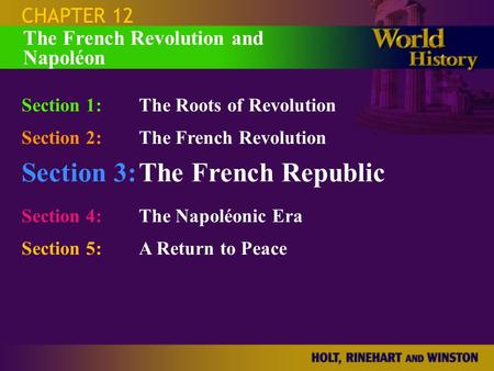 Section 3: The French Republic