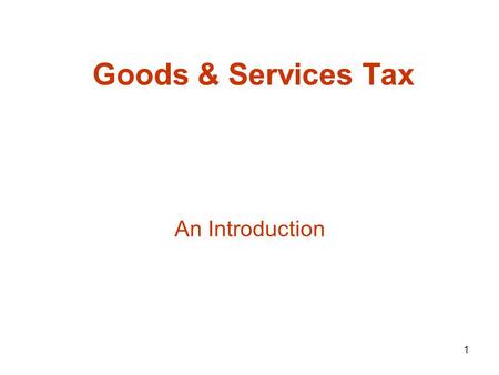 Kirtane & Pandit Goods & Services Tax An Introduction.