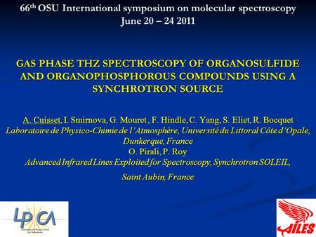 66th OSU International symposium on molecular spectroscopy