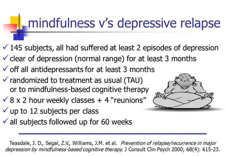mindfulness v’s depressive relapse