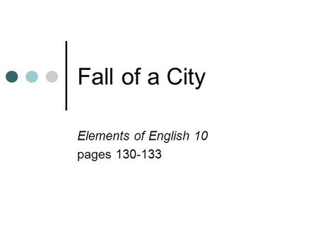 Elements of English 10 pages