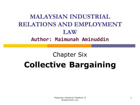 Chapter Six Collective Bargaining