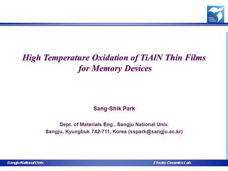 High Temperature Oxidation of TiAlN Thin Films for Memory Devices