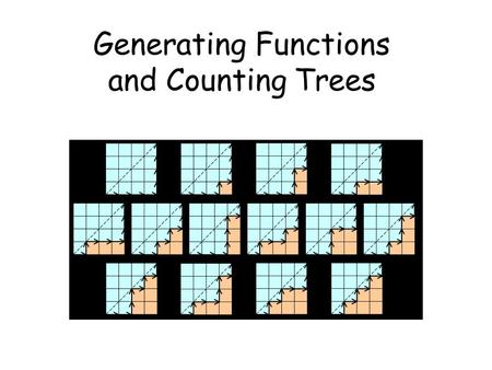 Generating Functions and Counting Trees. Today’s Plan 1.Generating functions for basic sequences 2.Operations on generating functions 3.Counting 4.Solve.
