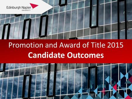 Z z Promotion and Award of Title 2015 Candidate Outcomes.