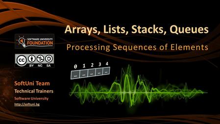 Arrays, Lists, Stacks, Queues Processing Sequences of Elements SoftUni Team Technical Trainers Software University