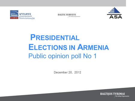 December 20, 2012. 2 INFORMATION ABOUT THE SURVEY 2.