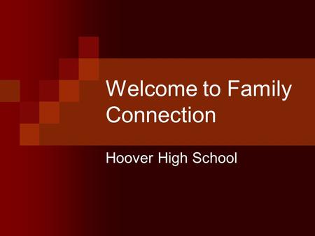 Welcome to Family Connection Hoover High School. What is Naviance? A web-based software that allows you to research: Colleges Scholarships Careers Work.