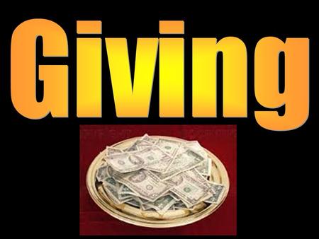 Introduction Many Americans today give with the idea of receiving something material in return or think that is more blessed to receive than give. In.