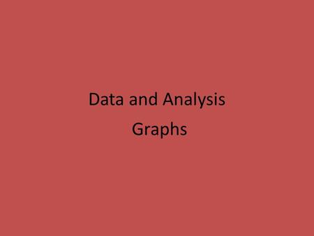 Data and Analysis Graphs. Georgia Performance Standards M5D1. Students will analyze graphs. a. Analyze data presented in a graph. b. Compare and contrast.