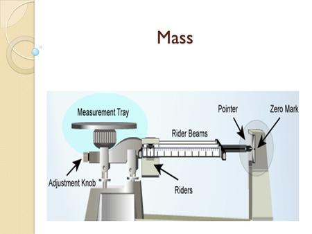 Mass. Triple Beam Balance Mass: is a measure of the amount of matter in an object.
