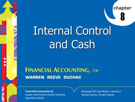 Click to edit Master title style 1 1 8 Internal Control and Cash.
