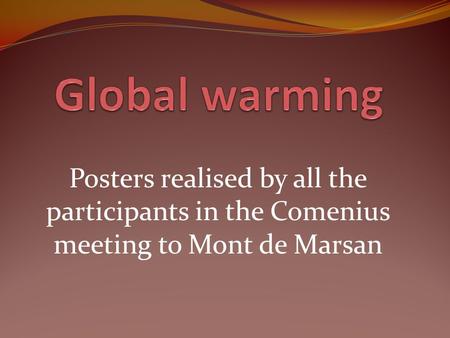 Posters realised by all the participants in the Comenius meeting to Mont de Marsan.