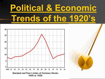 Political & Economic Trends of the 1920’s
