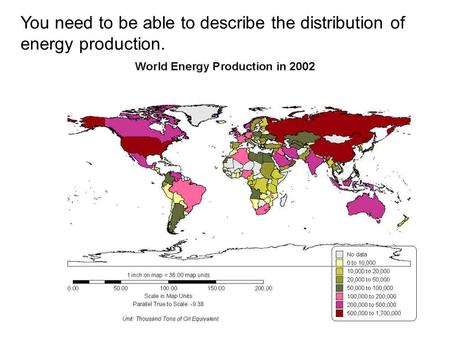 You need to be able to describe the distribution of energy production.