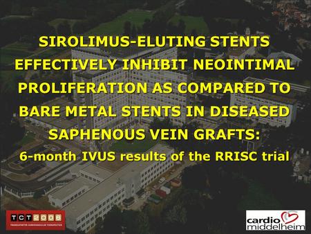 SIROLIMUS-ELUTING STENTS EFFECTIVELY INHIBIT NEOINTIMAL PROLIFERATION AS COMPARED TO BARE METAL STENTS IN DISEASED SAPHENOUS VEIN GRAFTS: 6-month IVUS.