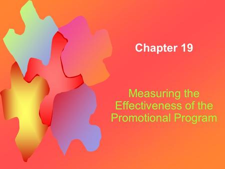 Measuring the Effectiveness of the Promotional Program