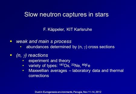 Slow neutron captures in stars