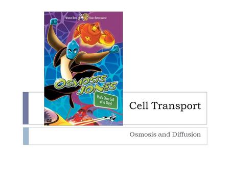 Cell Transport Osmosis and Diffusion.  Particles in constant motion  Run into each other and randomly spread out  Particles move from an area of high.