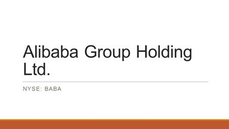 Alibaba Group Holding Ltd.