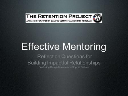 Effective Mentoring Reflection Questions for Building Impactful Relationships Featuring Kenya Masala and Sophia Beltran.