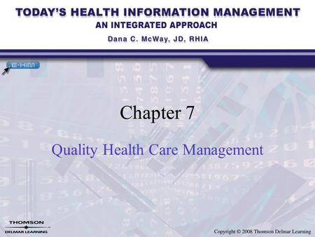 Chapter 7 Quality Health Care Management. Introduction Quality health care – doing the right thing at the right time, in the right way, for the right.