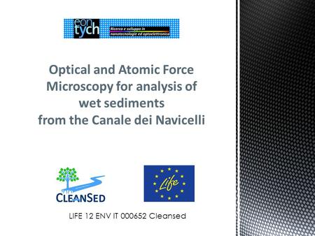 Optical and Atomic Force Microscopy for analysis of wet sediments from the Canale dei Navicelli LIFE 12 ENV IT 000652 Cleansed.