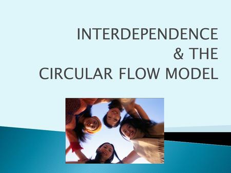 INTERDEPENDENCE & THE CIRCULAR FLOW MODEL. Households Businesses Government.