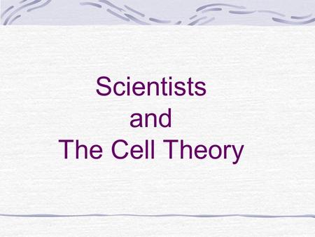 Scientists and The Cell Theory. The Cell The smallest unit that can perform all life processes Cells are the building blocks of life The average human.