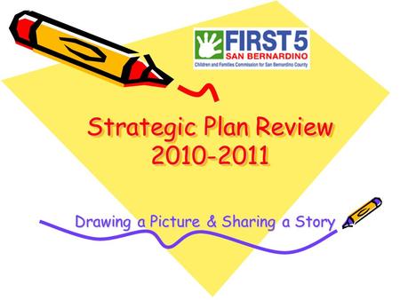 Strategic Plan Review 2010-2011 Drawing a Picture & Sharing a Story.