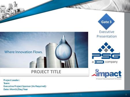 PROJECT TITLE Project Leader: Team: Executive Project Sponsor (As Required): Date: Month/Day/Year 16/25/2015 V2.