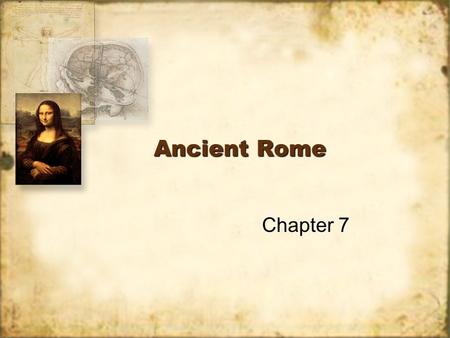 Ancient Rome Chapter 7.