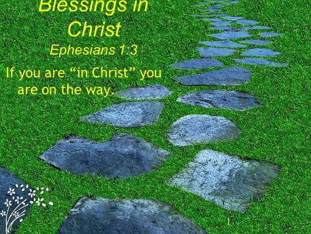 Blessings in Christ Ephesians 1:3