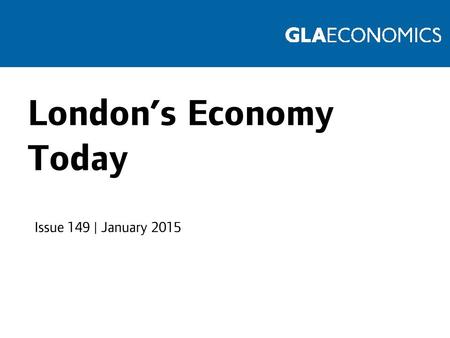 London’s Economy Today Issue 149 | January 2015. Moving average of passenger numbers Source: Transport for London.