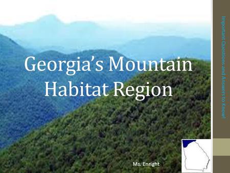 Georgia’s Mountain Habitat Region