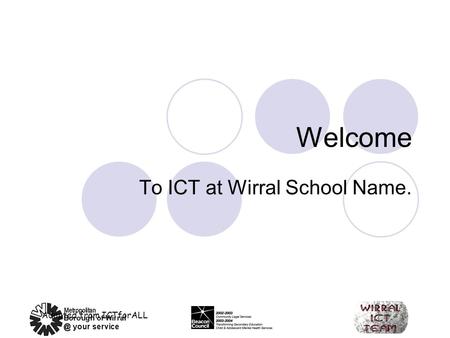 Welcome To ICT at Wirral School Name. Adapted from ICTforALL.